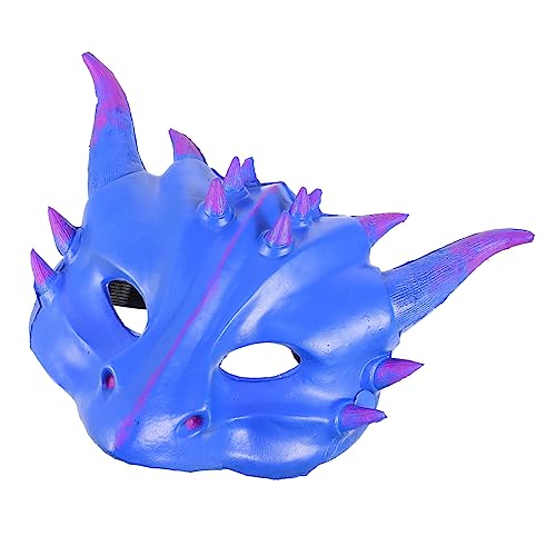 Abaodam Halloween-maske Halloween -masken Maskerademasken Karnevalsparty Kostüm Led-maske Halloween-requisiten Unheimlich Halloween-handwerk Halloween-cosplay Schmücken Blue Pu-material von Abaodam