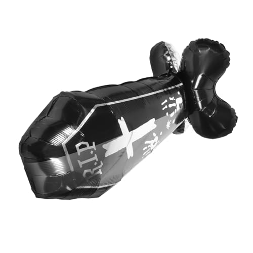 Abaodam Halloween-sargballons Inflator Halloween-banner Ballon-tier-kit Elektrische Ballonpumpe Ballonbogen-set Ballonbogen-kit Ballons in Sargform Deko Black Aluminiumfolie von Abaodam