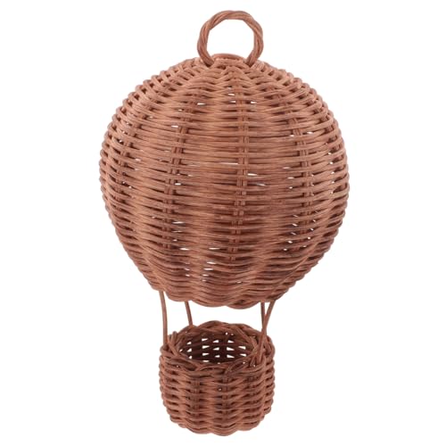 Abaodam Handgefertigter Rattan Heißluftballon Boho Wandbehang für Kinderzimmer Dekoration Fotografie Requisite und Stilvolle Wanddeko für Ersten Geburtstag und Kreative von Abaodam