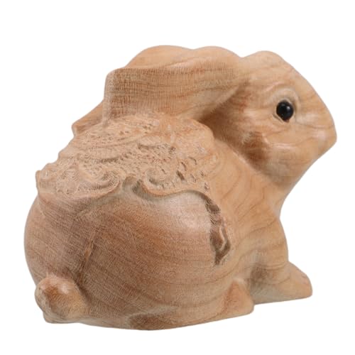 Abaodam Handgeschnitzte Hasen-Figur Aus Holz, Miniatur-Kaninchen-skulptur Für Gartendekoration, Mini-hase, Aus Holz Geschnitzte Statue, Mini-Kaninchen-Figur Abaodam Handgeschnitzte Hasen-Figur Aus Holz, Miniatur-Kaninchen-skulptur Für Gartendekoration, Mini-hase, Aus Holz Geschnitzte Statue, Mini-Kaninchen-Figur von Abaodam