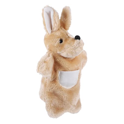 Abaodam Handpuppe Früherziehungspuppe Für Handpuppe Für Puppen Für Handpuppe In Tierform Cartoon Handpuppen Tierspielzeugpuppe Plüsch Hellbraun von Abaodam