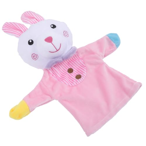 Abaodam Handpuppe Kaninchen für Kinder Weiche Tierhandpuppe Puppentheater Spielzeug für Kleinkinder und Erwachsene Interaktive Fingerpuppe Pädagogisches Spielzeug zur Motorik von Abaodam