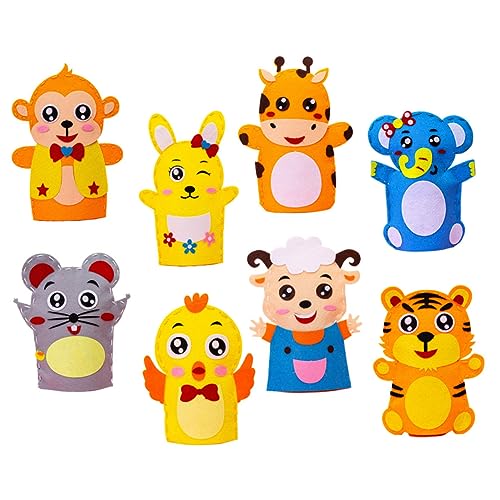 Abaodam 8-teiliges Handpuppen-Set Für Kinder – Vliesstoff Spielzeug Für Die Frühe Entwicklung Basteln Für Kinder von Abaodam