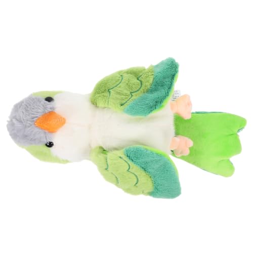 Abaodam Handpuppenspielzeug Papagei Plüsch Vogel Stofftier Haustiervogelspielzeug Vogel Fingerpuppen papagei handpuppen für Plüsch-Fingerpuppenspielzeug Vogel Handpuppe von Abaodam