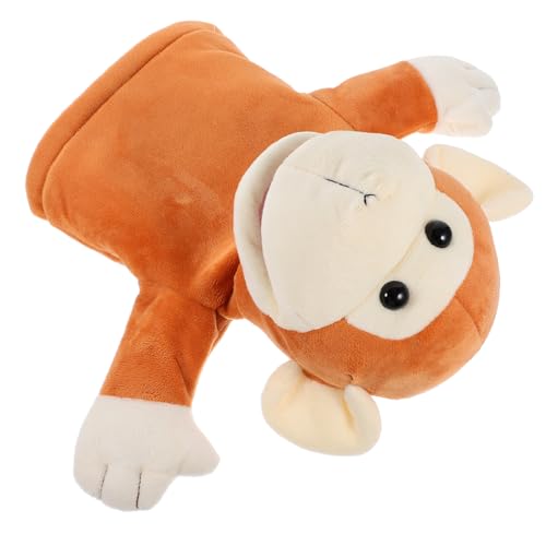 Abaodam Handpuppenspielzeug Tierisches Plüschtier Handpuppen Geschichtenerzählende Tierhandpuppen Puppen Lernspielzeug Rollenspiel Handpuppe Handpuppe Kurzer Plüsch Brown von Abaodam