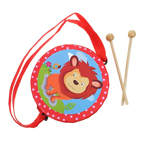 Abaodam Handtrommel Set Karikatur Doppel Seiten Trommel für Kleinkinder Langlebiges Percussion Instrument für Musikspiele und Bildung Abaodam Handtrommel Set Karikatur Doppel Seiten Trommel für Kleinkinder Langlebiges Percussion Instrument für Musikspiele und Bildung von Abaodam