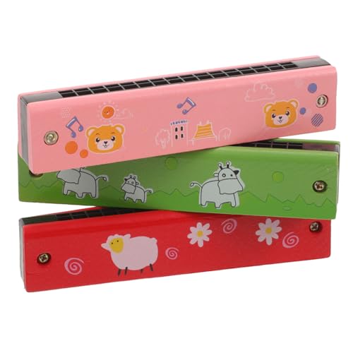 Abaodam 3stücke Mundharmonika Cartoon Spielzeug Musikinstrument Für Kleinkinder Musikalischer Fähigkeiten Bunte Designs Für Zu Weihnachten Oder Geburtstagen von Abaodam
