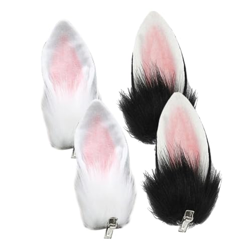 Abaodam Hasenohr-Haarnadeln, Hasenohr-Kopfbedeckung für Cosplay, Kostümpartys, Festivals, niedliche Hasenohr-Requisiten für Halloween, Karneval, Dekoration, 2 Paar von Abaodam