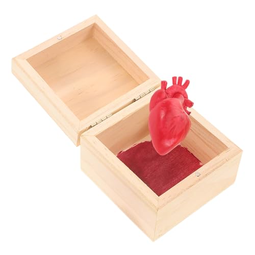 Abaodam Herz Geschenkbox Geschenkverpackung Halloween Dekoration scherzgeschenk mit gebrochenem Herzen Herzschachteln für Blumen blutige realistische Herzstütze Harz Beige von Abaodam
