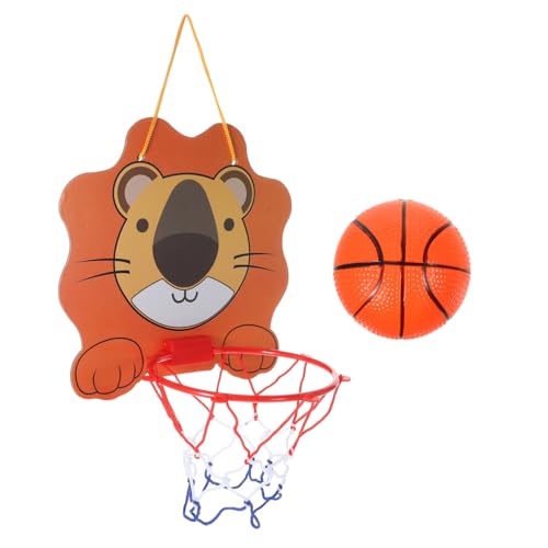 Abaodam Höhenverstellbares Mini Basketballkorb Set für Faltbarer Cartoon Basketballständer mit Aufblasbarem Ball Leichtes Kunststoffspielzeug für Indoor Zimmer Büro Schlafzimmer von Abaodam