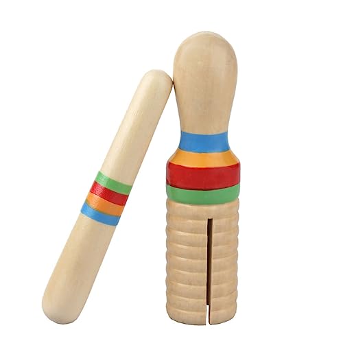 Abaodam Hölzerner Krähen-Sounder Musikinstrument für Percussion Klangröhre mit Stick Früherziehung für Jungen Leichte Tragbare Musik Abaodam Hölzerner Krähen-Sounder Musikinstrument für Percussion Klangröhre mit Stick Früherziehung für Jungen Leichte Tragbare Musik von Abaodam