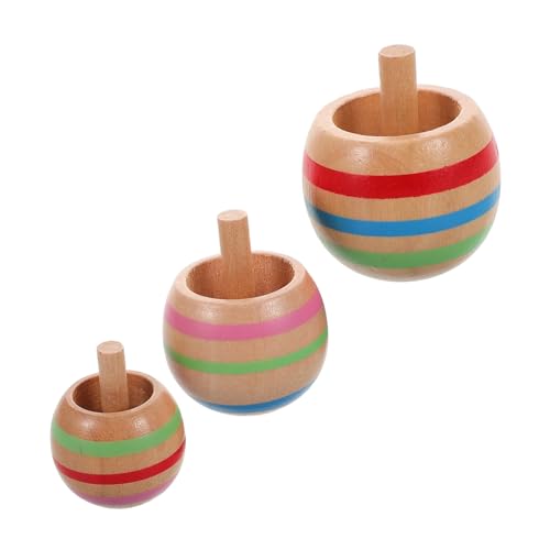 Abaodam Hölzerner Kreisel Finger Drehen Sich Lernspielzeug Für Das Frühe Lernen Spinnenspielzeug Beleuchtung Von Kreiselspielzeugen Rotierendes Sensorisches Spinning Top Toy Holz von Abaodam