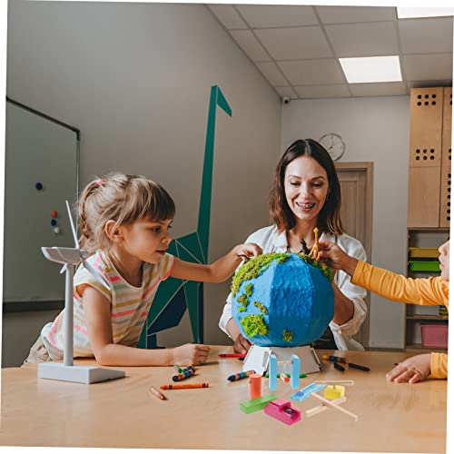 Abaodam Holz Domino Bauklötze Pädagogisches Lernspielzeug für Feinmotorik Konzentration und Kreativität Domino Zubehör für Vorschule und Kindergarten von Abaodam