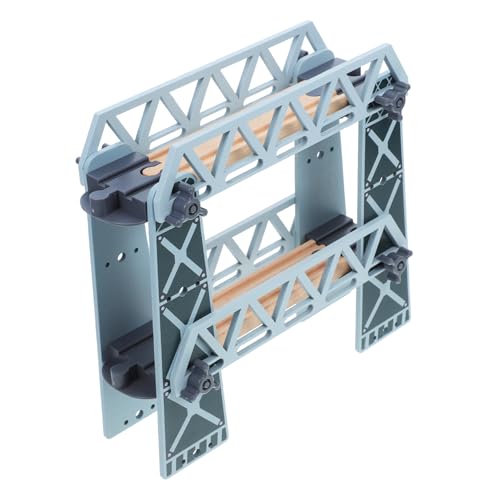 Abaodam Holz Eisenbahn zubehör Abnehmbare mehrstöckige Hängebrücke für Kleinkinder Kompatibel mit Spielzeugeisenbahn Set Fördert Motorik und Kreative Streckenlayouts von Abaodam