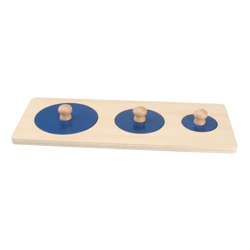 Abaodam Holz Form Puzzlespielzeug für Kleinkinder Geometrische Formen Montessori Lernspielzeug Kreis Einsteckbrett Sicher und Fördernd für Entwicklung von Abaodam