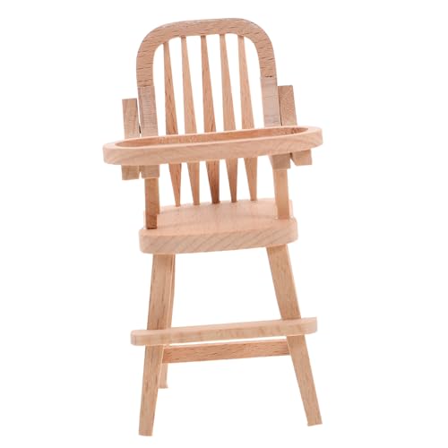 Abaodam Holz Hochstuhl Für Puppenhaus DIY Mini Möbel Für Kreative Hausdekoration Realistische Miniaturmöbel Für Mikrolandschaften Perfektes Zubehör Für Bastelprojekte von Abaodam