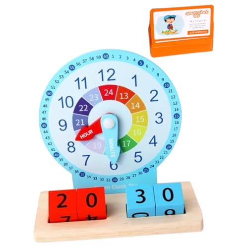 Abaodam Holz Lernuhr Farbige Lernspielzeug Pädagogische Uhr aus Robustem Holz für Vorschule Kindergarten Zeitverständnis Entwicklungsspielzeug Abaodam Holz Lernuhr Farbige Lernspielzeug Pädagogische Uhr aus Robustem Holz für Vorschule Kindergarten Zeitverständnis Entwicklungsspielzeug von Abaodam