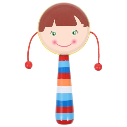Abaodam Holz Rassel Shaker Handkurbel Trommel Montessori Musikspielzeug für Kleinkinder Montessori Aktivitätsspielzeug Sicher und Leicht Tragbar zur Frühförderung von Abaodam