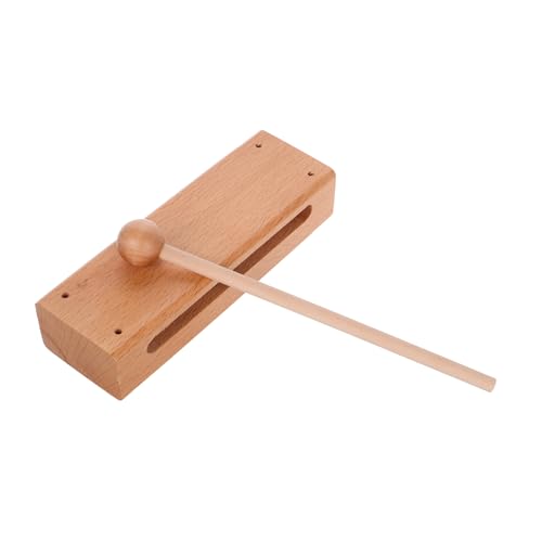Abaodam Holz Rhythmusblock Musikinstrument aus Robustem Holz mit Schlägel für Musikalische Früherziehung Orff Methode Einfach zu Inspiriert Kreativität und Musikalisches Interesse von Abaodam