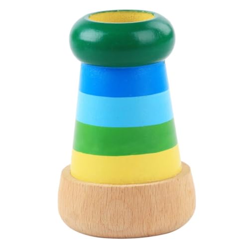 Abaodam Holz Rotierendes Lernspielzeug Buntes Prisma Montessori Leicht Tragbar Für Jungen Mädchen Zufällige Farbe Zufällige Farbe von Abaodam