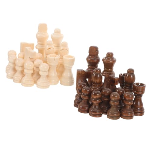 Abaodam Holz Schachfiguren Set International Ersatz Schachspiel Zubehör Tragbar Leicht Für Brettspiel Unterricht Dekoration Abaodam Holz Schachfiguren Set International Ersatz Schachspiel Zubehör Tragbar Leicht Für Brettspiel Unterricht Dekoration von Abaodam