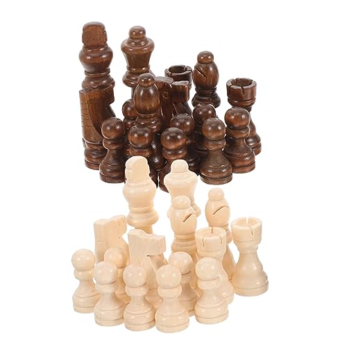 Abaodam Holz Schachfiguren Set Stabile Natürliche Holz Ersatz Schachfiguren für Schachbrett Leicht Kompakt Geruchsfrei für Lehren und Dekoration Abaodam Holz Schachfiguren Set Stabile Natürliche Holz Ersatz Schachfiguren für Schachbrett Leicht Kompakt Geruchsfrei für Lehren und Dekoration von Abaodam