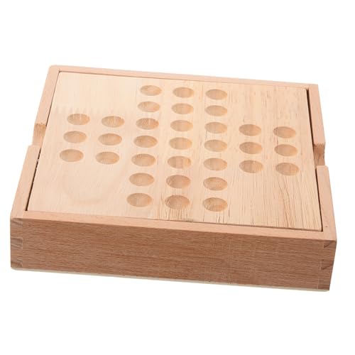 Abaodam Holz Schachspiel Lernspielzeug für Spieler Pädagogisches Brettspiel Feinmotorik und Eltern Junge Mädchen Interaktion Langlebiges Indoor Strategiespiel von Abaodam