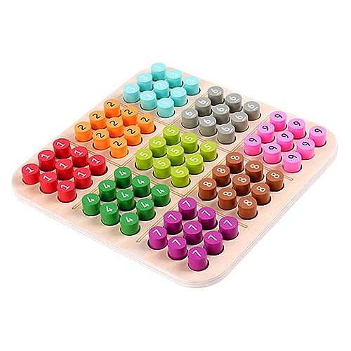 Abaodam Holz Sudoku Brettspiel Lernspielzeug für Vorschulkinder Ab Jahren Tragbares Legespiel Logischem und Gedächtnistraining Pädagogisches Gesellschaftsspiel für Jungen und Mädchen von Abaodam