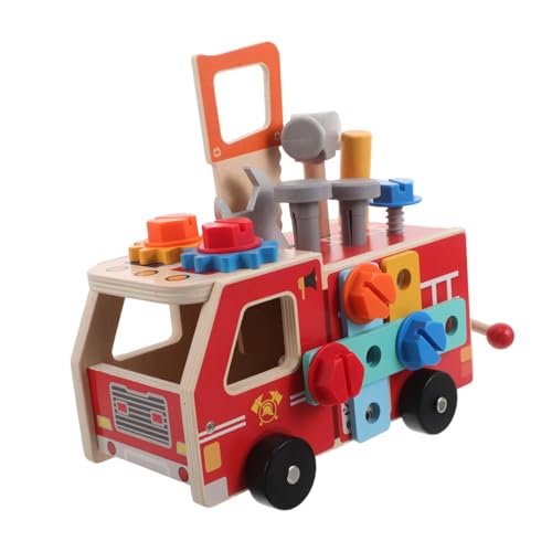 Abaodam Holz Werkzeugwagen Montessori Stem Lernspielzeug für Robustes Material Fördert Feinmotorik Eltern Junge Mädchen Interaktion Geeignet für Jungen und Mädchen von Abaodam