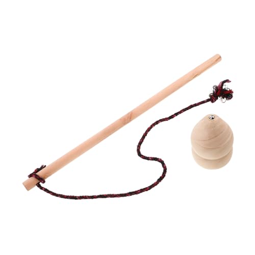 Abaodam Holz mit aus Massivem Holz Traditionelles Outdoor für Intensives Fitness Training durch Schnur Design Langlebiger Retro Gyro Spinning Top für Bewegung und Spaß von Abaodam