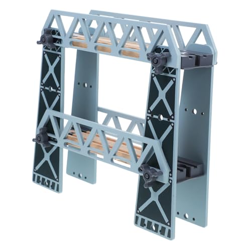 Abaodam Holzbrücke für Doppelte Holzspielzeug Zubehör für Kleinkinder Fördert Motorische Fähigkeiten und Kreativität für Holzeisenbahn Sets von Abaodam