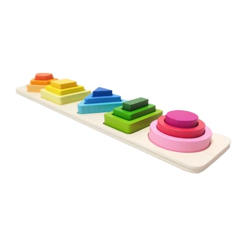 Abaodam Holzform Puzzlespiel für Kleinkinder Pädagogisches Stabiles Langlebiges Feinmotorisches Lernspielzeug Fördert Logisches und Eltern Junge Mädchen Interaktion Geeignet als für von Abaodam