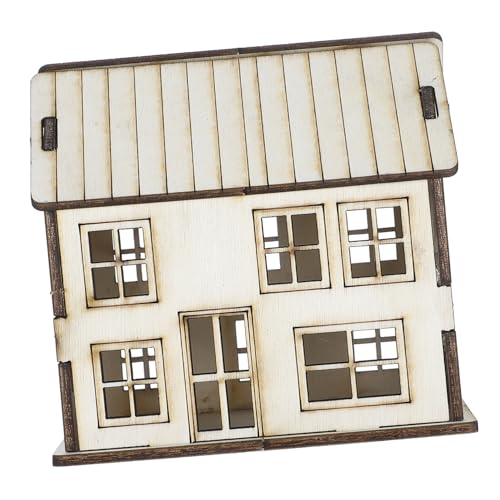 Abaodam Holzhaus Bastelset für Weihnachten Rustikale Deko für Erwachsene und DIY Holzhaus Modell Festliche Tischdekoration Beige Abaodam Holzhaus Bastelset für Weihnachten Rustikale Deko für Erwachsene und DIY Holzhaus Modell Festliche Tischdekoration Beige von Abaodam