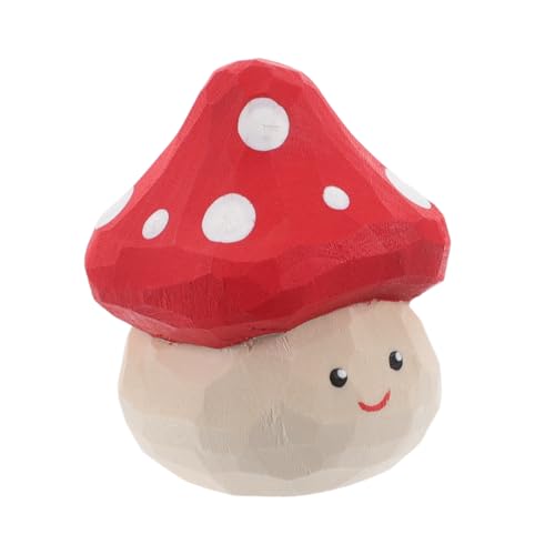 Abaodam Holzpilz Miniatur Pilz Figur Detailreiche Holzschnitzerei Realistisches Lernspielzeug für Puppenhaus Terrarium Rot Abaodam Holzpilz Miniatur Pilz Figur Detailreiche Holzschnitzerei Realistisches Lernspielzeug für Puppenhaus Terrarium Rot von Abaodam