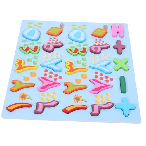 Abaodam Holzpuzzle Arabische Zahlen und Buchstaben Montessori Lernspielzeug für Kleinkinder Fördert Feinmotorik Logisches Denken Sprachentwicklung und Zuordnungsspiel von Abaodam
