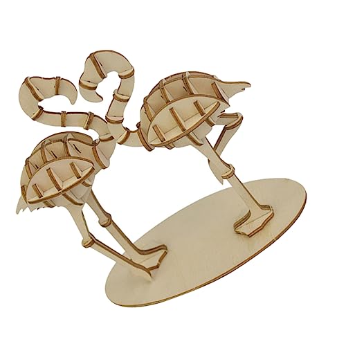 Abaodam Holzpuzzle Flamingo aus Holz Handpoliert Sicher für Fördert Hand Auge Koordination und Kreativität für Jungen und Mädchen Ab Jahren von Abaodam