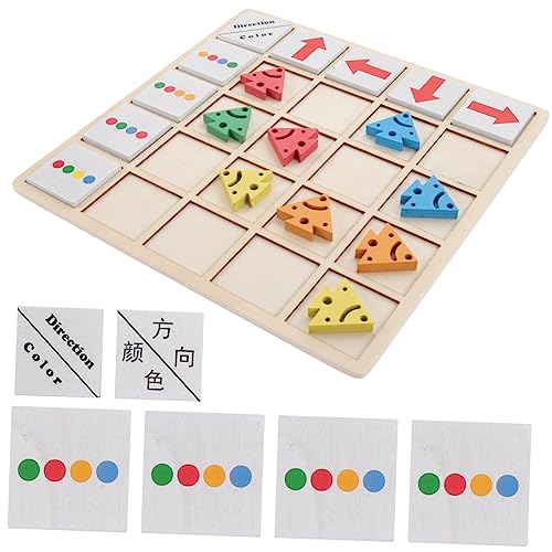 Abaodam Holzpuzzle Logikspiel mit Pfeilformen Fördert Fingerfertigkeit und Eltern Junge Mädchen Kommunikation Robustes Lernspielzeug für Frühe Kognitive Entwicklung und Spielerisches von Abaodam