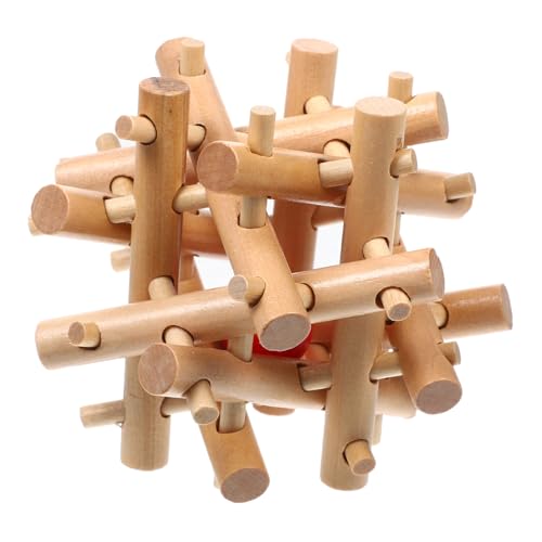 Abaodam Holzpuzzle mit Kugel im Inneren Edukatives Denkspiel für Fördert Kognitive Entwicklung Handliche Holzbauweise Spielerisches Lernen für Zuhause und Familie von Abaodam