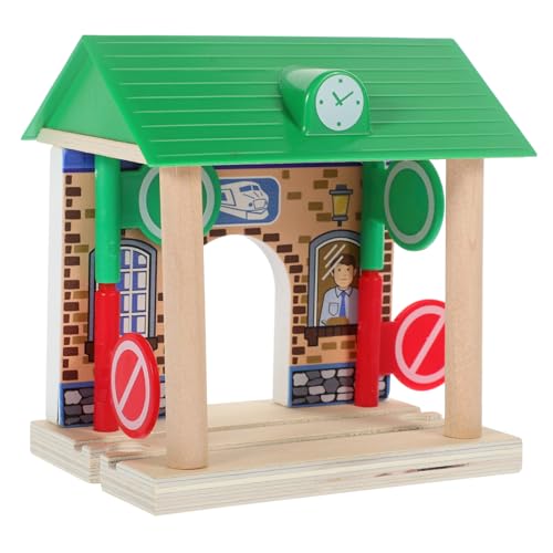 Abaodam Holzspielzeug Bahnhofszubehör Hölzerner Bahnhofszug für Lustiges und Langlebiges zur Gestaltung von Eisenbahnszenen für Drinnen und Draußen Abaodam Holzspielzeug Bahnhofszubehör Hölzerner Bahnhofszug für Lustiges und Langlebiges zur Gestaltung von Eisenbahnszenen für Drinnen und Draußen von Abaodam
