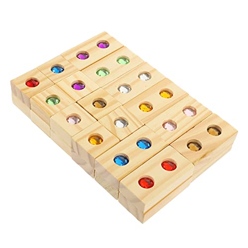 Abaodam Holzspielzeug Bunte Edelstein Bausteine für Pädagogisches Konstruktionsspielzeug Kreativität und Motorischen Fähigkeiten Sicher und Langlebig für Montessori Lernumgebungen Abaodam Holzspielzeug Bunte Edelstein Bausteine für Pädagogisches Konstruktionsspielzeug Kreativität und Motorischen Fähigkeiten Sicher und Langlebig für Montessori Lernumgebungen von Abaodam