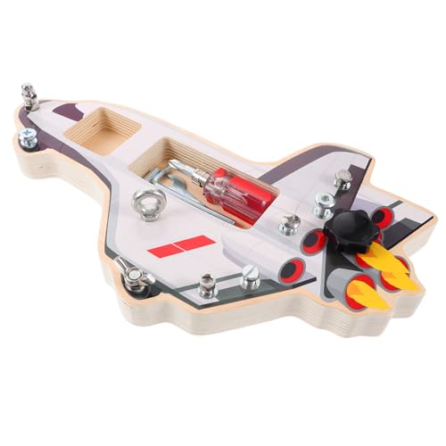 Abaodam Holzspielzeug Für Kleinkinder 1 Set Montessori Busy Board Mit Design Ideales Frühes Lernspielzeug Zur Der Feinmotorik Und Kreativen Spielweise Für Ab 18 Monaten von Abaodam