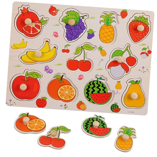 Abaodam En Peg Puzzle Set Obst Kleinkind Pädagogisches Spielzeug Früchte Puzzles Holz Lernen Spielzeug Haushalt von Abaodam