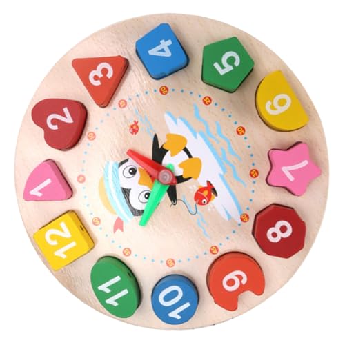 Abaodam Holzspielzeug Lernuhr für Farbenfrohes Pinguin Design Pädagogisches Zeitlernspielzeug Leicht und Tragbar Fördert Zahlen Farb und Formverständnis für Kleinkinder und Vorschulkinder Abaodam Holzspielzeug Lernuhr für Farbenfrohes Pinguin Design Pädagogisches Zeitlernspielzeug Leicht und Tragbar Fördert Zahlen Farb und Formverständnis für Kleinkinder und Vorschulkinder von Abaodam