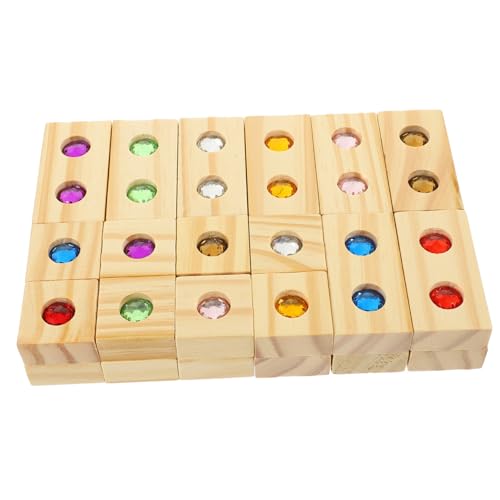 Abaodam Holzspielzeug mit Edelstein Inlay Bunte Bauklötze für Stapelspielzeug Farben Formen und Sozialer Interaktion Geeignet für Kreative Lernaktivitäten Abaodam Holzspielzeug mit Edelstein Inlay Bunte Bauklötze für Stapelspielzeug Farben Formen und Sozialer Interaktion Geeignet für Kreative Lernaktivitäten von Abaodam