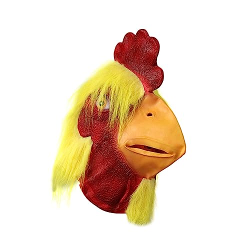 Abaodam Hut-Kostümmaske für entzückende Hahn-Kopfbedeckung für Halloween, Cosplay-Partys, leicht, lustig, Foto-Requisite für Veranstaltungen von Abaodam