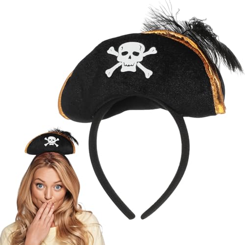 Abaodam -Hut-Stirnband Stirnbänder für Piratenkostüme piratenkostüm damen halloween haarschmuck halloween haarreif Piraten-Stirnbänder- Cosplay-Party-Stirnband Vlies Black Abaodam -Hut-Stirnband Stirnbänder für Piratenkostüme piratenkostüm damen halloween haarschmuck halloween haarreif Piraten-Stirnbänder- Cosplay-Party-Stirnband Vlies Black von Abaodam