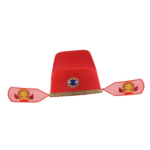 Abaodam Hut funny hat kahle Kappe Partyhüte für Erwachsene Kindermütze Kleinkindmützen Mädchen Perückenkappe Cosplay-Kostüm für Kinderkostüm Requisite Kostüm-Requisite Abs rot von Abaodam