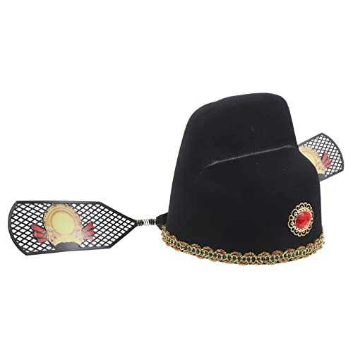 Abaodam Hut kahle Kappe Perückenkappe Anstoßkappe Kinderhüte Kindermütze Kinderkostüm Requisite Cosplay-Kostüm für Cosplay-Kopfbedeckung festliche Kopfbedeckung gefühlt Black von Abaodam