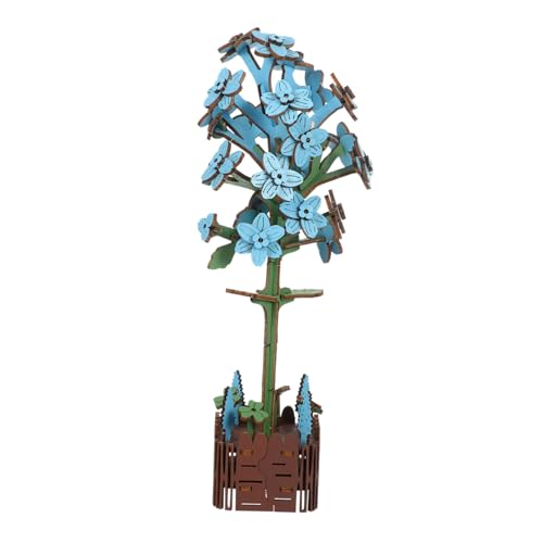 Abaodam Hyazinthen Holzbausatz Hyazinthen Puzzle Holzpflanze Montagespielzeug 3D Holz Blumentopf Puzzle Kreativer Modellbausatz Bastelset Für Erwachsene von Abaodam