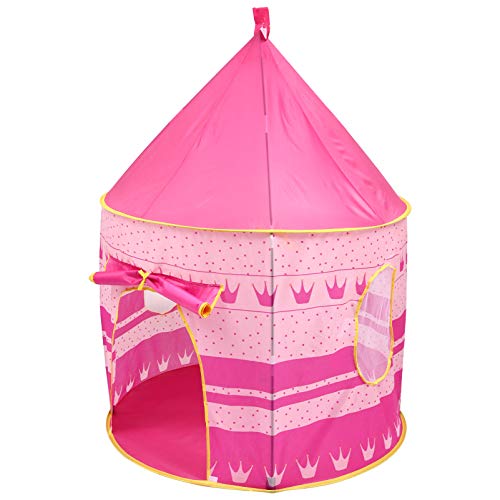 Abaodam Indoor Spielhaus Rosa Kinderzelt für Zuhause Tragbares Spielzelt für Kinderzimmer Atmungsaktive Mesh Design Aufrollbare Tür für Kleinkinder und Vorschulkinder von Abaodam